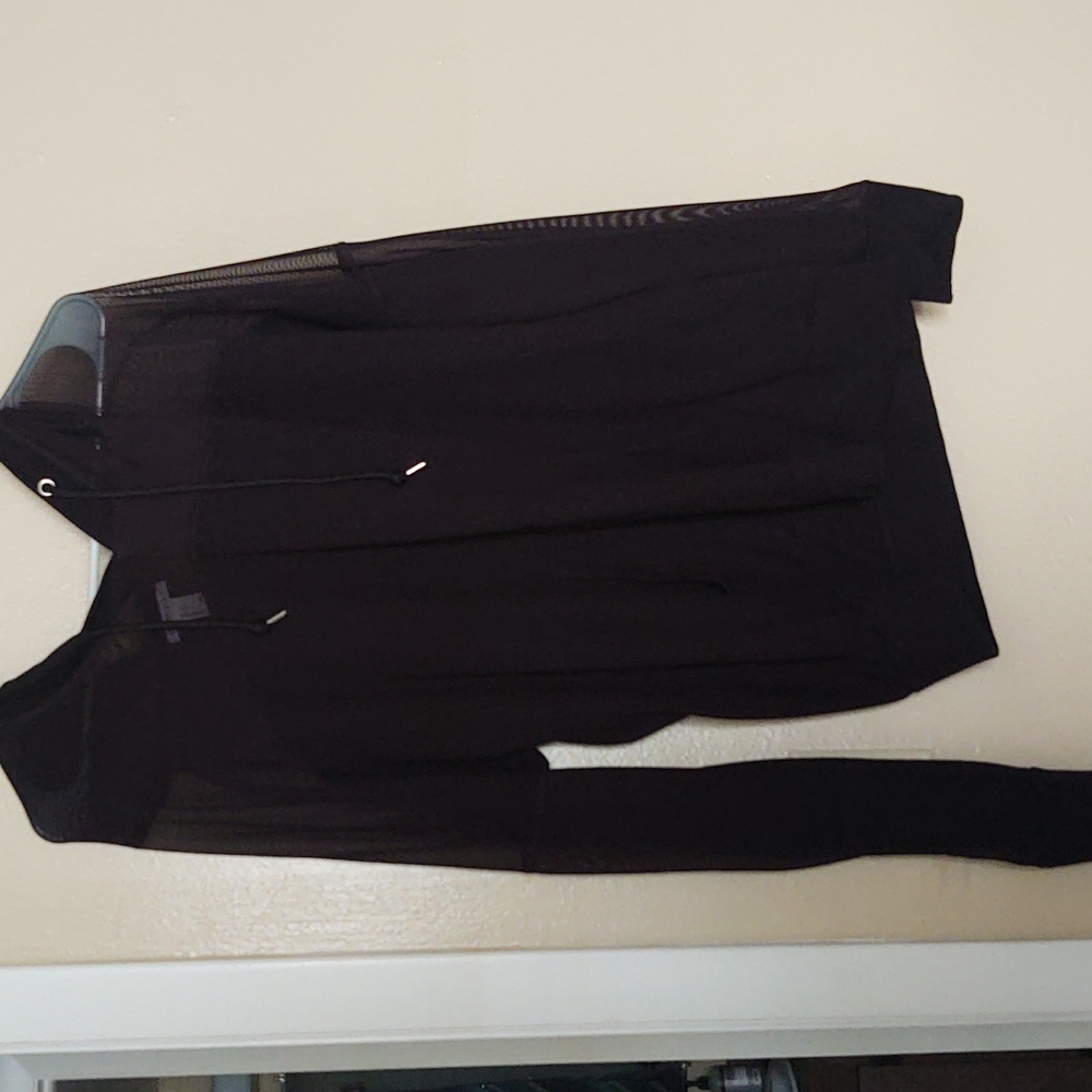 Black hoodie with mesh